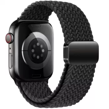 Tech-Protect Nylon Magnetic Loop Cinturino per Apple Watch 8/9/10/11/SE (40/41/42mm) Nero