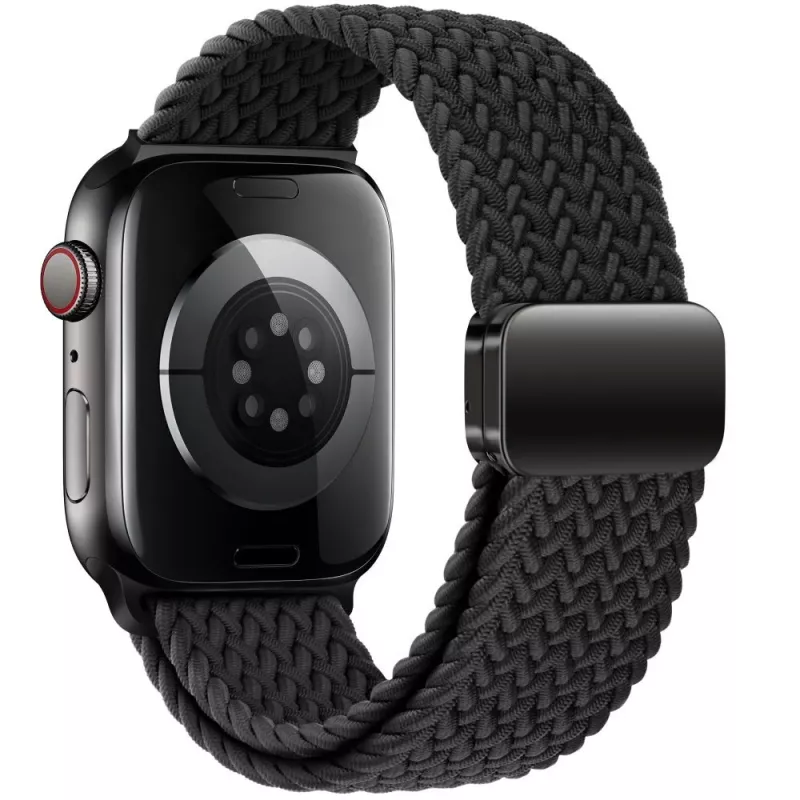 Tech-Protect Nylon Magnetic Loop Cinturino per Apple Watch 8/9/10/11/SE (40/41/42mm) Nero