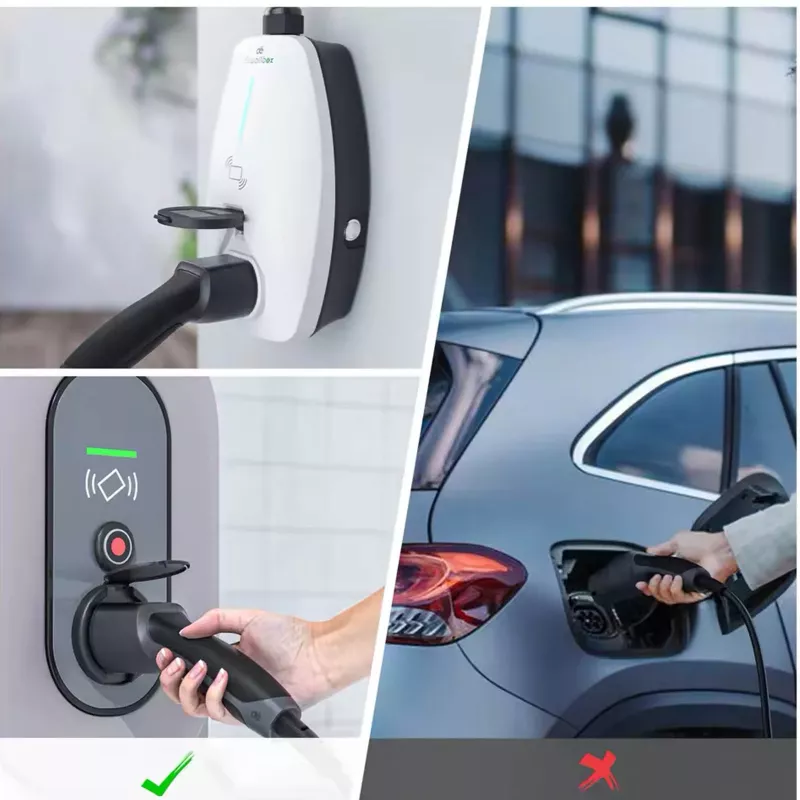 AKYGA AK-SC-E28 Cavo adattatore da Type-2 a Schuko per caricabatterie EV 16A 0,3m nero
