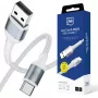 3mk Hyper Cable N-SERIES Cavo USB-A a USB-C 1m 18W Bianco