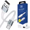 3mk Hyper Cable N-SERIES Cavo USB-A a USB-C 1m 18W Bianco