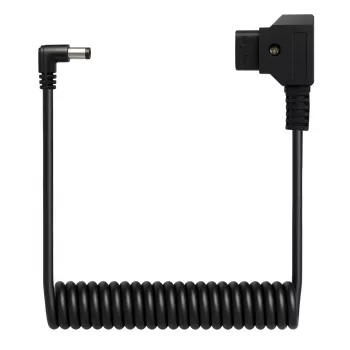 Newell Cavo a spirale D-Tap a DC 5,5x2,5mm, 90cm, nero