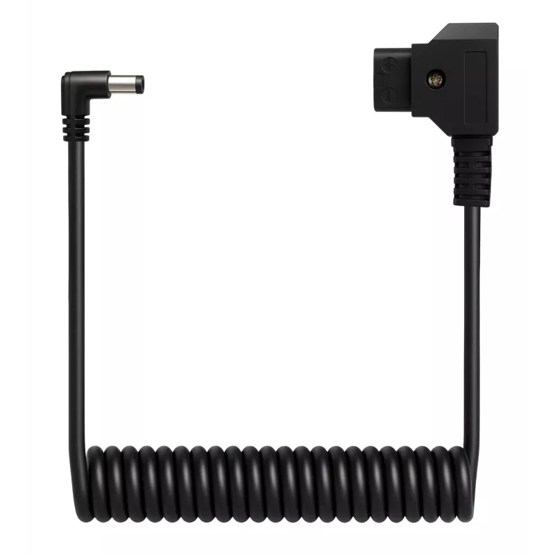 Newell Cavo a spirale D-Tap a DC 5,5x2,5mm, 90cm, nero