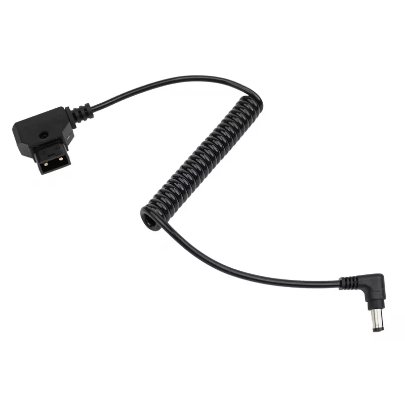 Newell Cavo a spirale D-Tap a DC 5,5x2,5mm, 90cm, nero