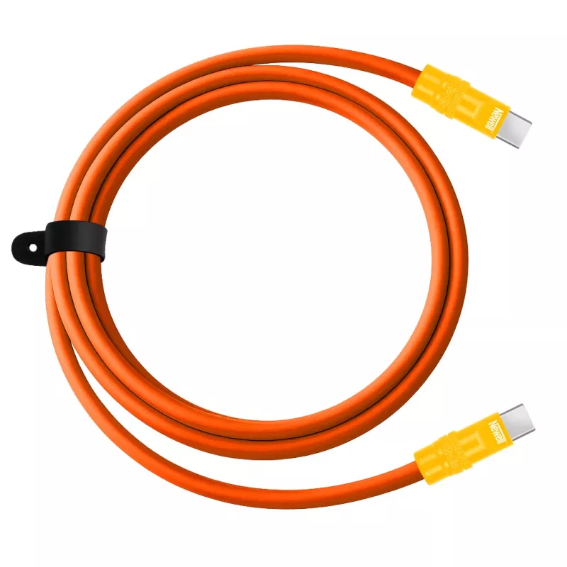 Newell cavo USB-C a USB-C 100W, 2m, silicone, arancione-giallo