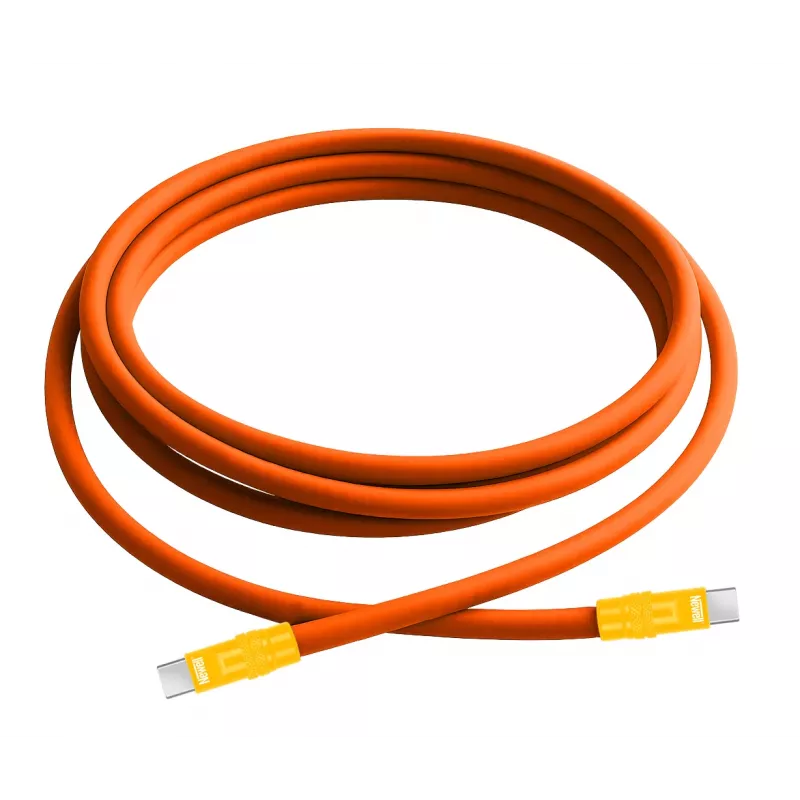 Newell cavo USB-C a USB-C 100W, 2m, silicone, arancione-giallo