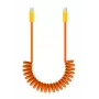 Newell cavo USB-C a USB-C 100 W, 1,5 m, silicone, spirale, arancione-giallo