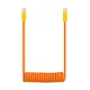 Newell cavo USB-C a USB-C 100 W, 1,5 m, silicone, spirale, arancione-giallo