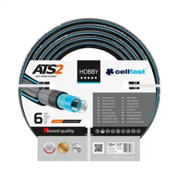 CELLFAST HOBBY ATS2 tubo da giardino anti-twist 25 m 1/2 pollice nero