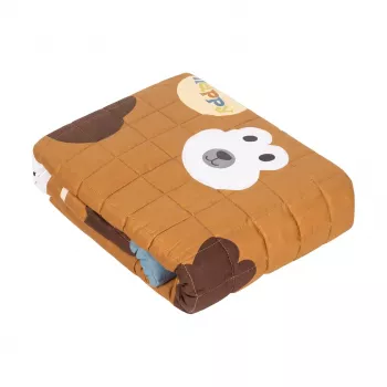 REBEL PREMIUM coperta ponderata per bambini – coperta sensoriale in cotone, 100x150 cm, 5 kg, motivo coniglio