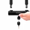 Rockbros RKS610-BK Lucchetto a U per bici - Nero, acciaio temprato, archetto 14 mm, sicurezza 8/10, 2 chiavi, supporto