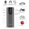 ROCKBROS Pompa elettrica per bici con display LED, ricarica USB-C, 150 PSI, Presta/Schrader/Dunlop, nera