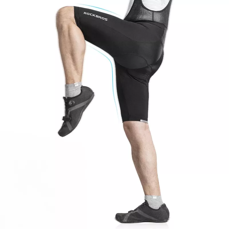 ROCKBROS RK2002L Pantaloncini da ciclismo da uomo con imbottitura 3D, neri, taglia L