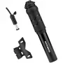 ROCKBROS 810PCS-HP Mini pompa a mano per bici con tubo flessibile per valvole Presta e Schrader - Nera