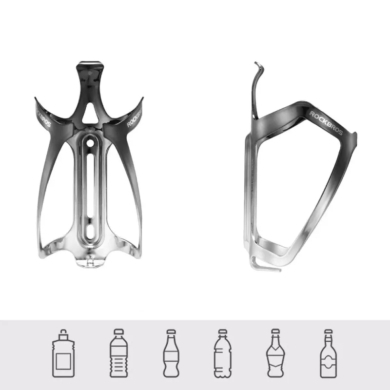 ROCKBROS RKL02 Portaborraccia per bici in lega di alluminio - Nero/Argento