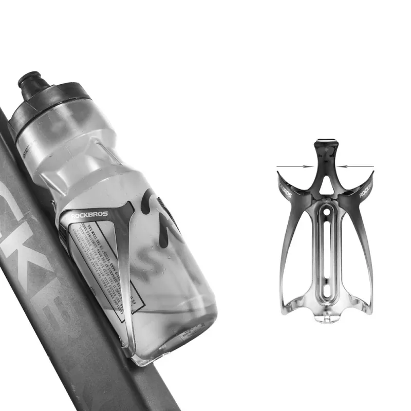 ROCKBROS RKL02 Portaborraccia per bici in lega di alluminio - Nero/Argento