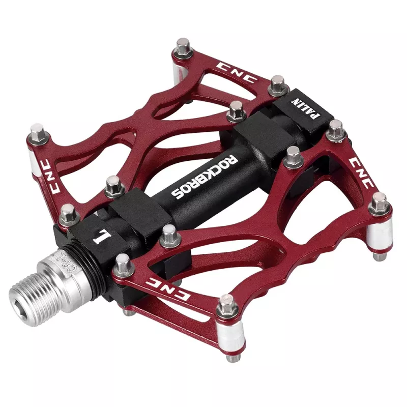 ROCKBROS JT201012LR 2010-12L Pedali per bici a piattaforma in alluminio - Rossi