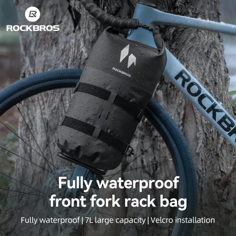ROCKBROS AS-156 Borsa da forcella per bici impermeabile 7L nero