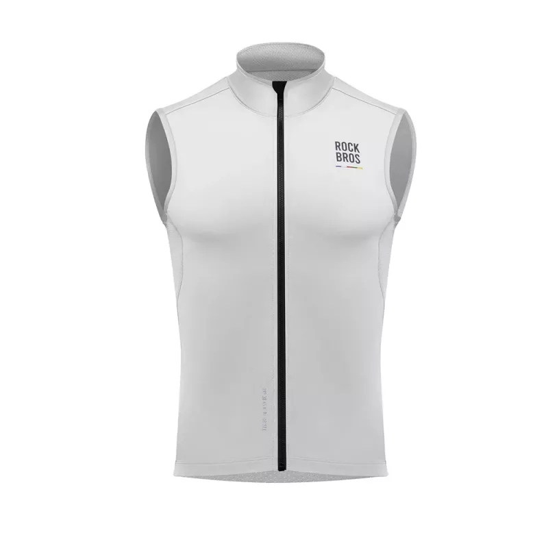 ROCKBROS ROAD TO SKY Gilet termico antivento per bici - Bianco, M