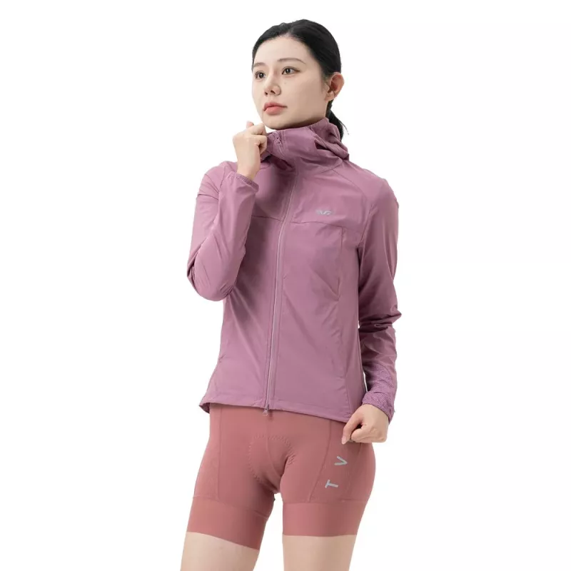 ROCKBROS giacca da ciclismo donna YPW079 TVI con cappuccio rosa taglia M