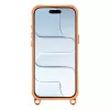 HURTEL custodia crossbody per iPhone 17 con tracolla regolabile e supporto con cornice fotocamera, compatibile MagSafe, arancio