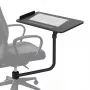 Maclean MC-139 ripiano portatastiera per sedia da ufficio nero 66x30cm, max. 5kg