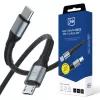 3MK Hyper Cable N-SERIES Cavo USB-C a Micro-USB 1m QC 3.0 5V/2A 10W nero