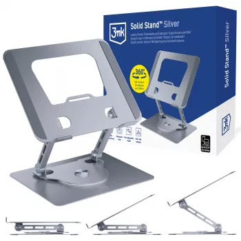 3mk Solid Stand - supporto universale argento per telefono e tablet