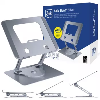 3mk Solid Stand - supporto universale argento per telefono e tablet