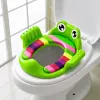 LEAN TOYS Copriwater per bambini, sedile morbido con maniglie, verde
