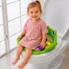 LEAN TOYS Copriwater per bambini, sedile morbido con maniglie, verde