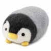 LEAN TOYS Pinguino di peluche morbido bianco e grigio 16 cm