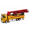 LEAN TOYS Camion pompa calcestruzzo RC giocattolo con luci, suoni, spruzzo d'acqua, scala 1:40