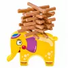 LEAN TOYS Gioco di abilità elefante in equilibrio torre da costruire con blocchi elefante 61 pezzi