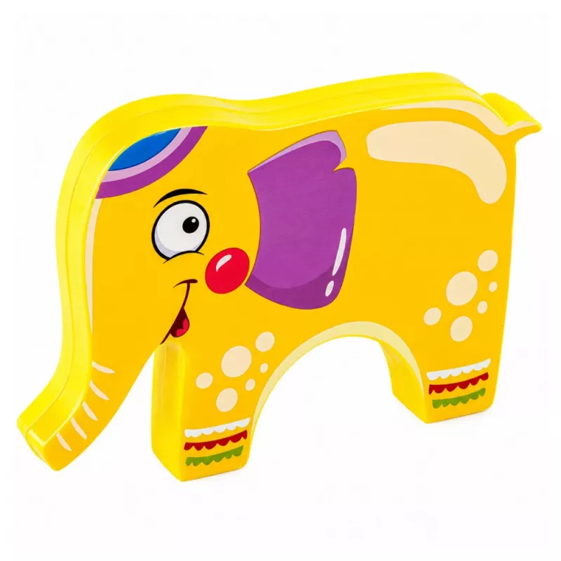 LEAN TOYS Gioco di abilità elefante in equilibrio torre da costruire con blocchi elefante 61 pezzi