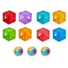 LEAN TOYS Blocchi magnetici cubi pista a sfere colorato 33 pezzi