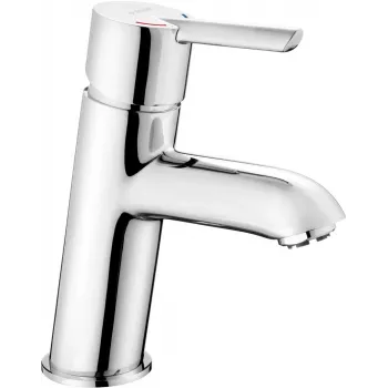 DEANTE Miscelatore lavabo a tre vie bassa pressione per scaldabagno, cromato, bocca orientabile 200 mm