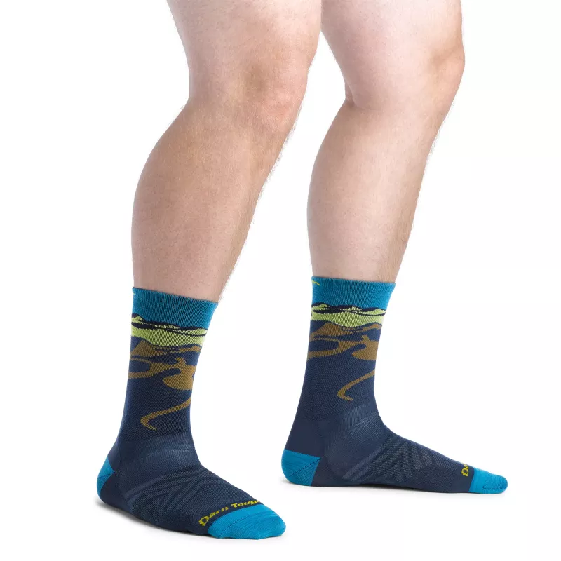 Darn Tough Ridge Runner Micro Crew calze da corsa ultraleggere - mezzanotte