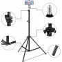 MOZOS ST-SELFIE asta selfie con treppiede e telecomando Bluetooth per smartphone, 68 cm, nero