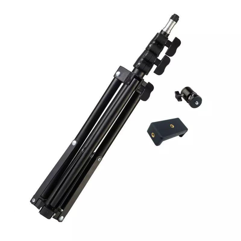 MOZOS ST-SELFIE asta selfie con treppiede e telecomando Bluetooth per smartphone, 68 cm, nero