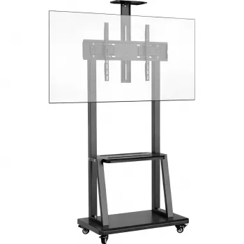 MOZOS 1700 supporto TV mobile per televisori e monitor da 32-70 pollici, VESA fino a 600x400, regolabile in altezza, nero