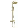 FERRO Ciriculus set doccia termostatico con soffione doccia 250mm, oro spazzolato