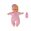 LEAN TOYS Sweet Baby bambola rosa biberon suoni interattiva bambola 30cm con biberon