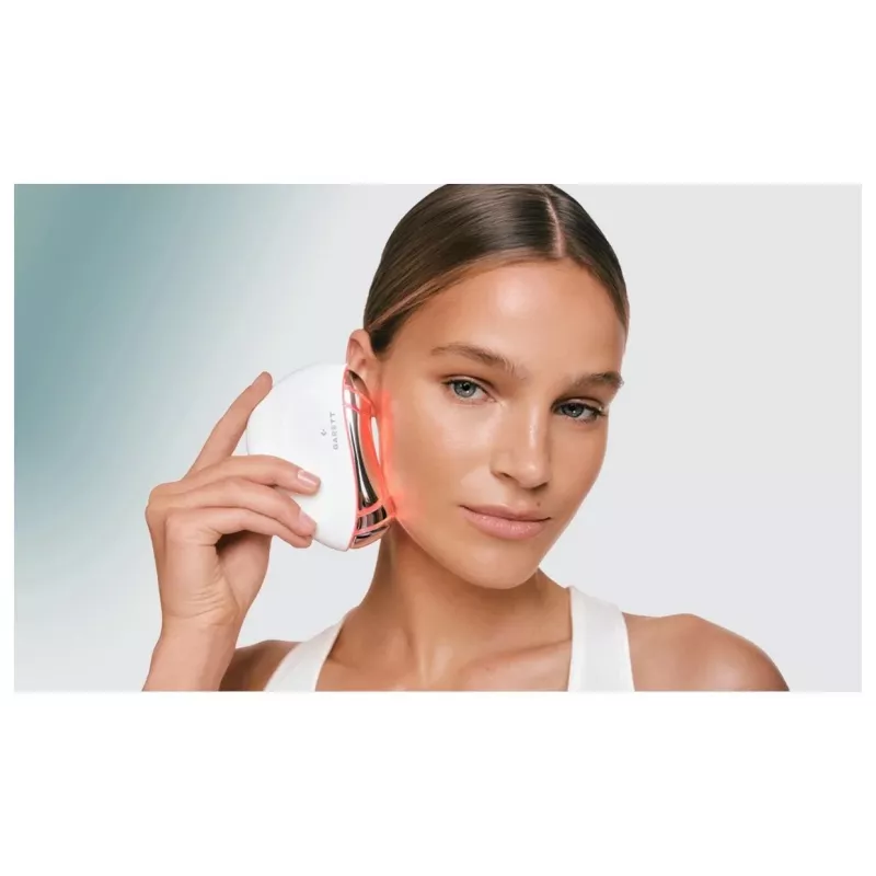 Garett Beauty Glow Stone bianco – massaggiatore viso elettronico con calore e vibrazione