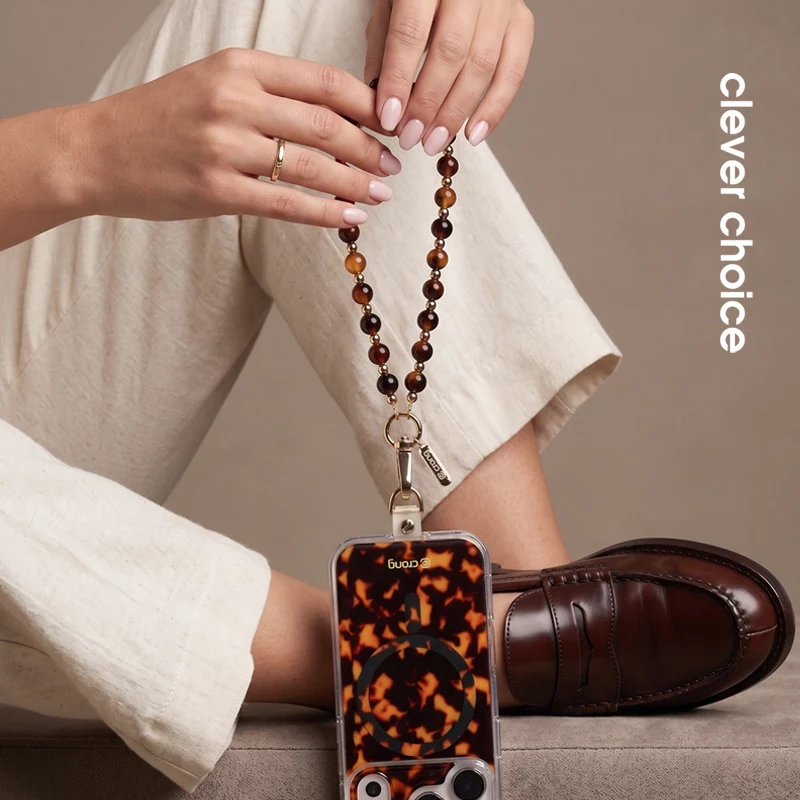 Crong Phone Charm Lanyard - cinturino con perle motivo tartaruga