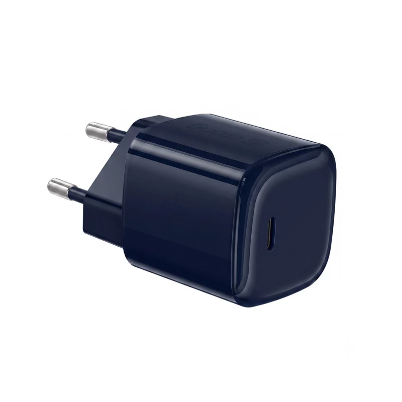 Crong NEO caricabatterie da parete GaN 40W USB-C PD 3.2 con AVS - blu navy