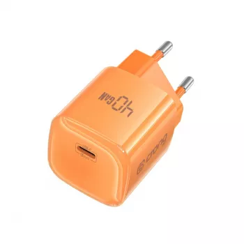Crong NEO caricabatterie GaN 40W USB-C PD 3.2 con AVS (arancione)