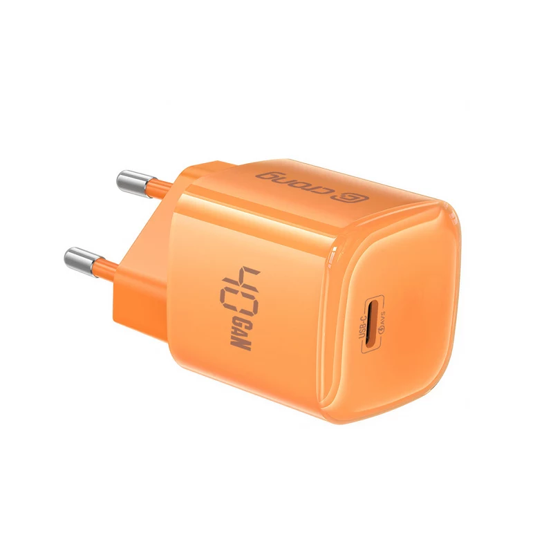 Crong NEO caricabatterie GaN 40W USB-C PD 3.2 con AVS (arancione)