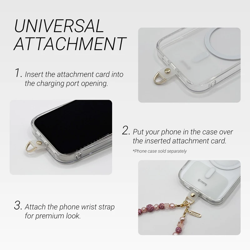 Crong ciondolo per cellulare Lanyard - fiocco dorato