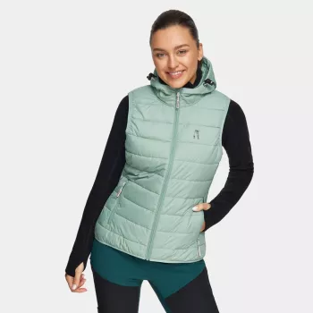 Gilet da running donna Alpinus Monza, menta, taglia M - ad asciugatura rapida, traspirante, leggero